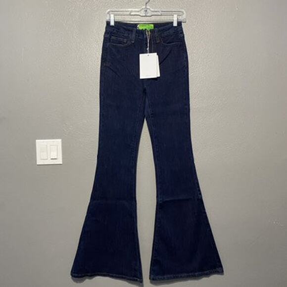 Sandrine Rose Free People Womens Jeans Size 25 Indigo Blue Super Flare - Picture 1 of 7
